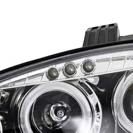 Spec-D Tuning 01-05 Mazda Mx5 Halo LED Projector Headlight Chrome LHP-MX501-TM